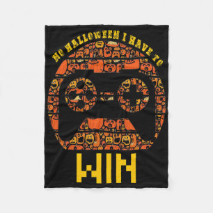 No Halloween I Have To Win Vintage Video Game Cont Fleece Blanket