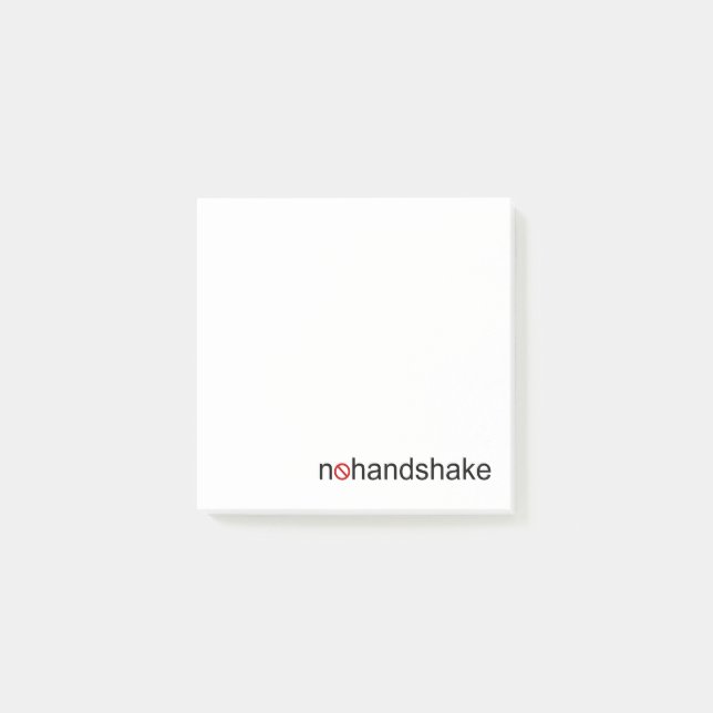 No Handshake Post-it Notes (Front)