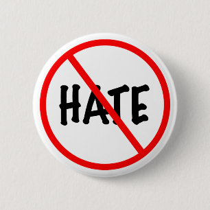 No Hate 6 Cm Round Badge