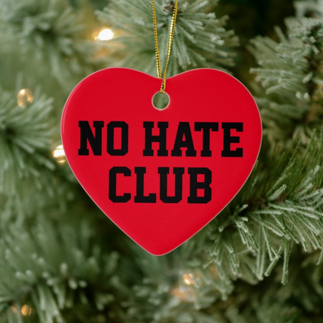 No Hate Club    Ceramic Ornament (Tree)