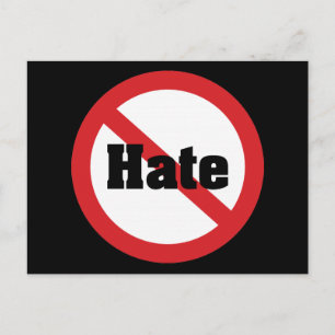 No Hate Postcard