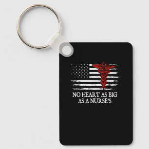 No Heart as Big as a Nurses Motivational Quote Pro Key Ring
