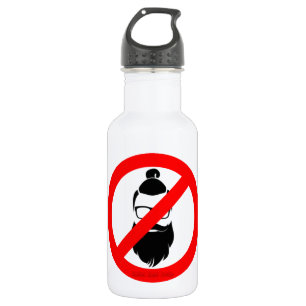 No Hipsters or Man Buns Water Bottle