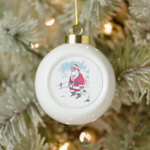 No Ho-Ho-Ho ceramic Christmas ball ornament