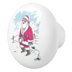 No Ho Ho Ho ceramic knob