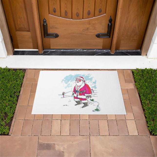 No Ho Ho Ho doormat large santa (Outdoor)