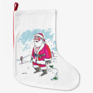 No Ho Ho Ho fleece Christmas stocking large