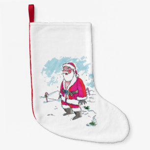 No Ho Ho Ho fleece Christmas stocking small