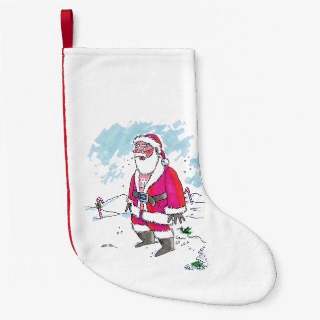 No Ho Ho Ho fleece Christmas stocking small (Front)