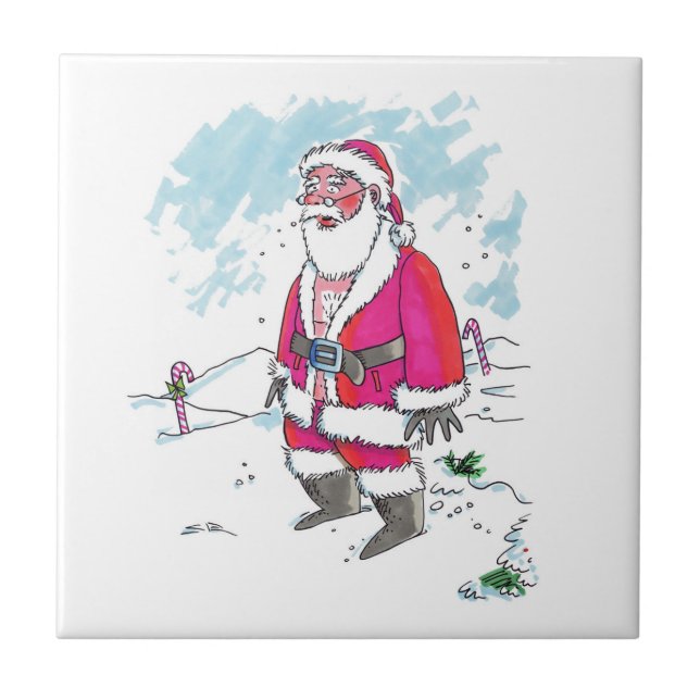 No Ho Ho Ho small ceramic tile (Front)