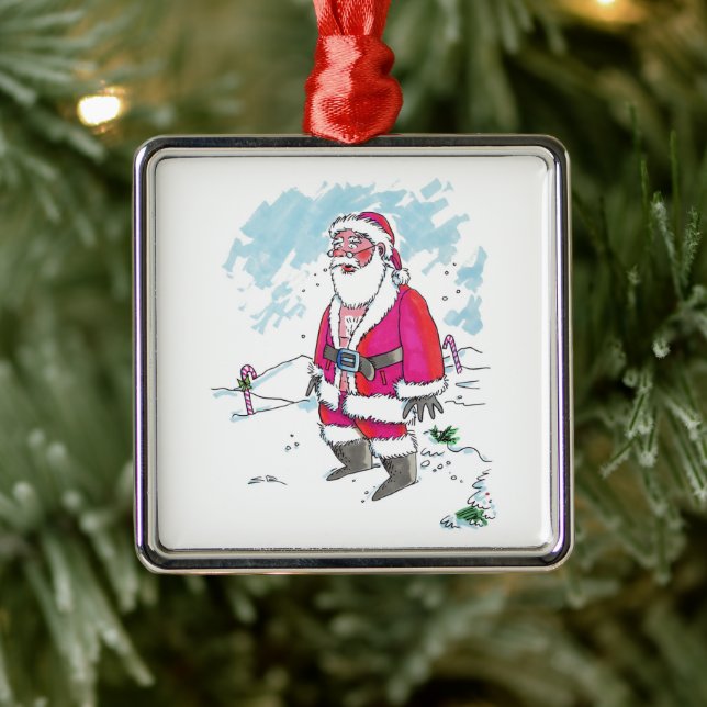 No Ho-Ho-Ho square premium ornament (Tree)