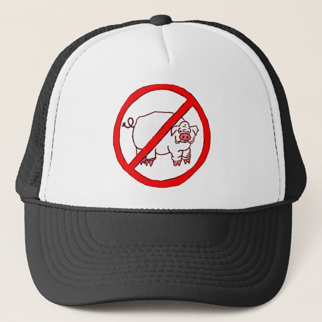 No Hogs Circle Trucker Hat (Front)