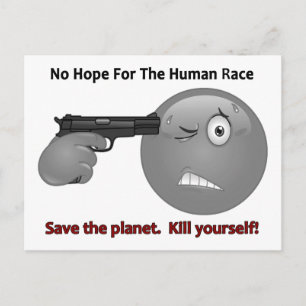 No Hope Emoticon Logo Postcard