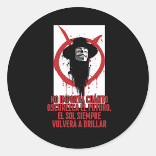 No How Dark The Future Gets Classic Round Sticker