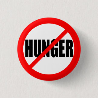 "NO HUNGER" 3 CM ROUND BADGE