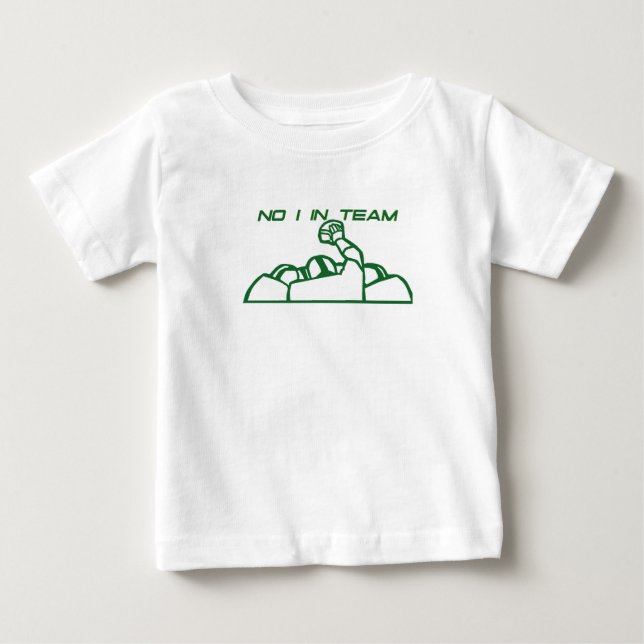 No I in Team 2 Baby Tee (Front)