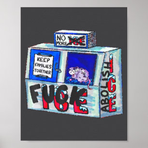 No Ice Cat Abolish Ossum Chinga La Migra Meme Funn Poster