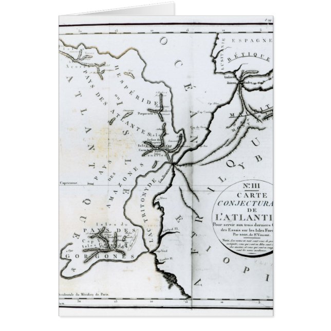 No. III Conjectural Map of the Island of (Front)
