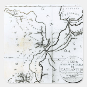 No. III Conjectural Map of the Island of Square Sticker