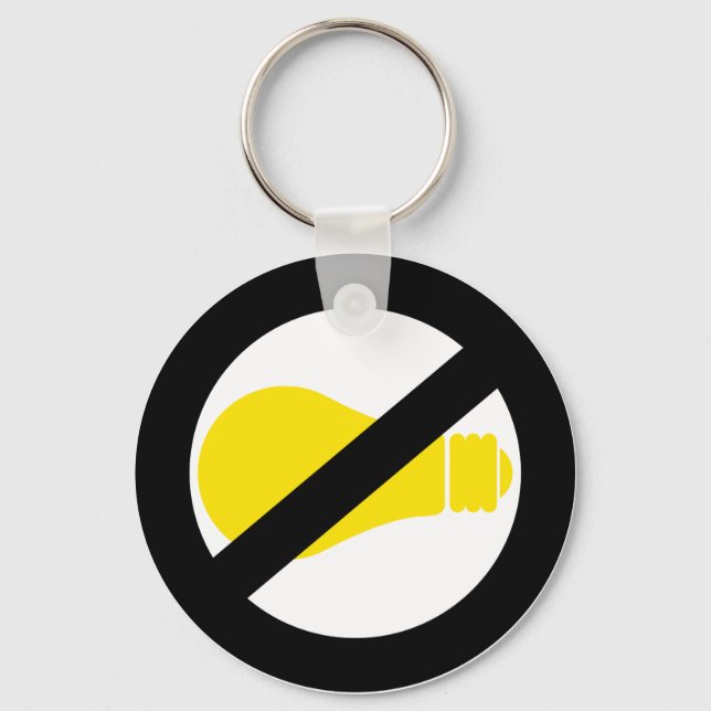 no incandescent bulbs key ring (Front)