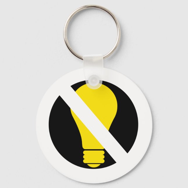 no incandescent bulbs key ring (Front)