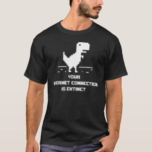 No Internet Dinosaur Game T-Shirt