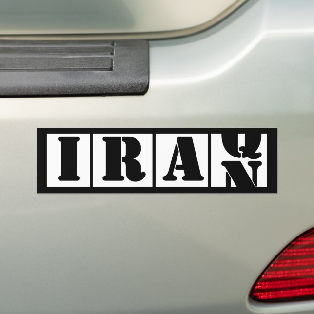 No Iran War Iraq Middle East Anti-War Bumper Sticker (On Car)