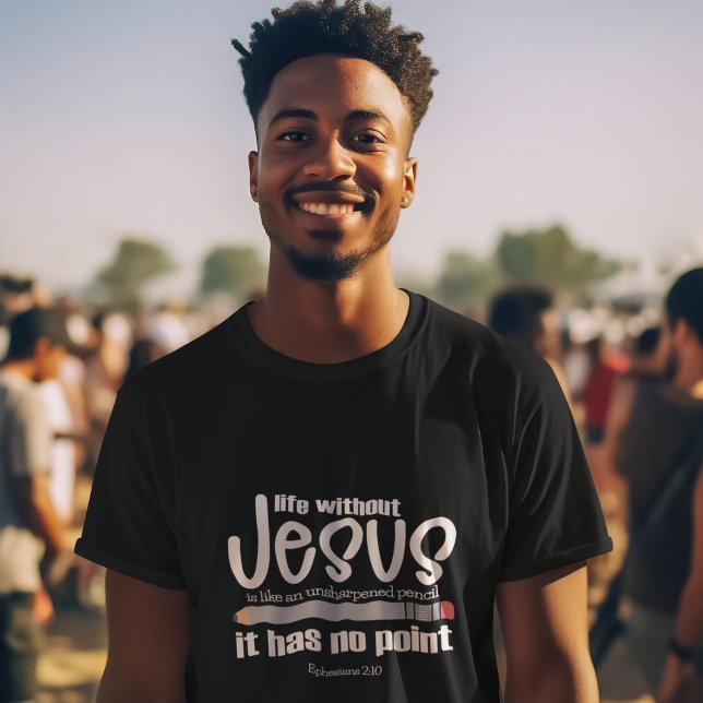 NO JESUS NO POINT Christian Faith Quote Men's Dark T-Shirt (Creator Uploaded)