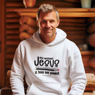 NO JESUS? NO POINT! Christian Faith Quote Men's Hoodie