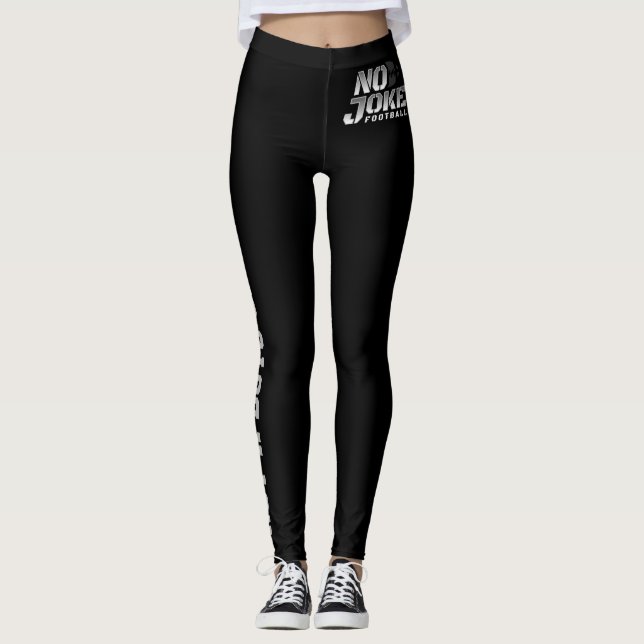 No Joke Football Modern Logo Leggings (Front)