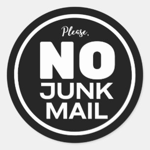 No Junk Mail Sticker