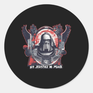 No Justice No Peace Sticker1 Classic Round Sticker
