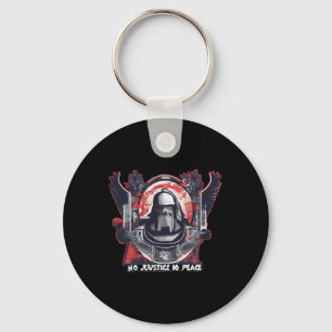 No Justice No Peace Sticker1 Key Ring