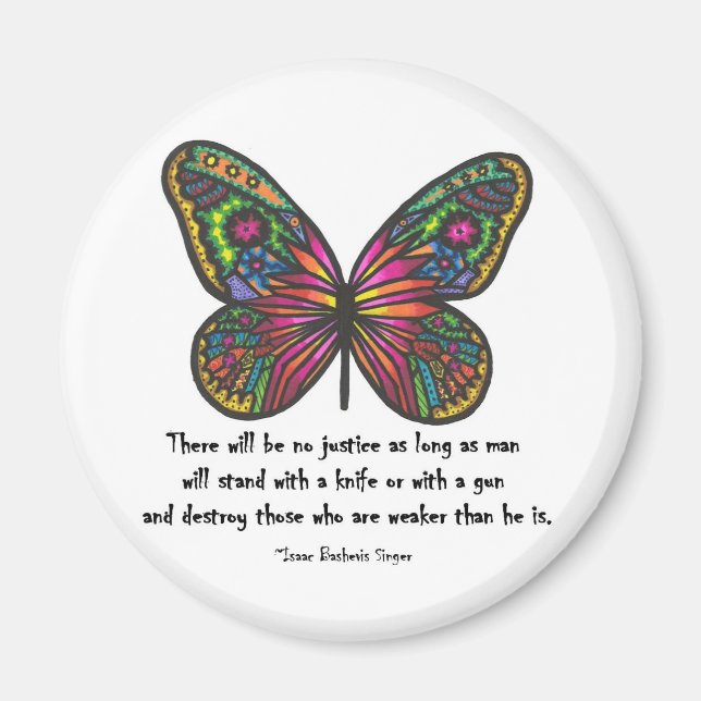 No justice quote magnet (Front)