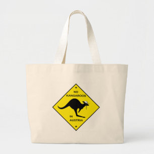 No kangaroos in Austria! Large Tote Bag