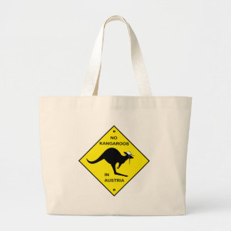 No kangaroos in Austria! Large Tote Bag