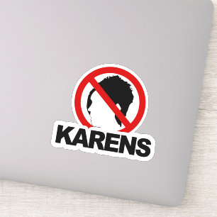 "NO KARENS" Custom Cut Vinyl Sticker