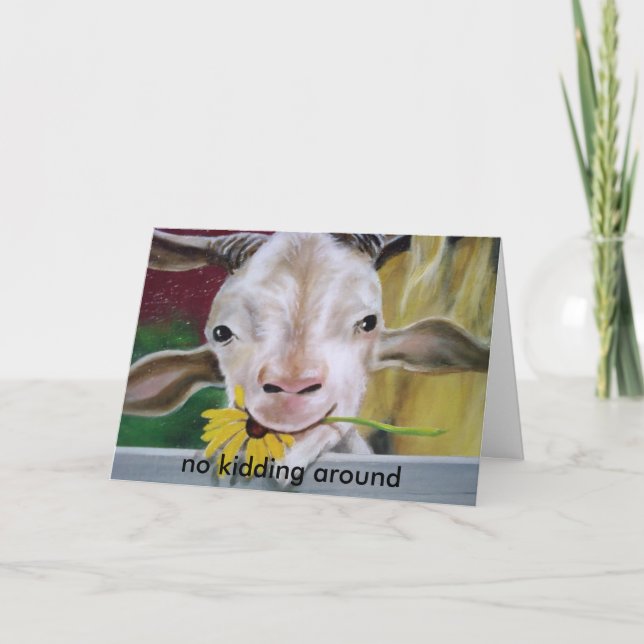 NO KIDDING AROUND-BE MY VALENTINE HOLIDAY CARD (Front)