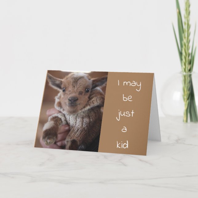 NO KIDDING AROUND HERE "HAPPY BIRTHDAY" FROM GOAT CARD (Front)