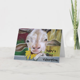 "NO KIDDING BABY-HAPPY 1ST VALENTINE HOLIDAY CARD