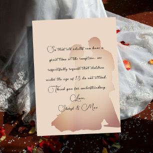 No Kids at the Wedding Dancing Couple Enclosure Card