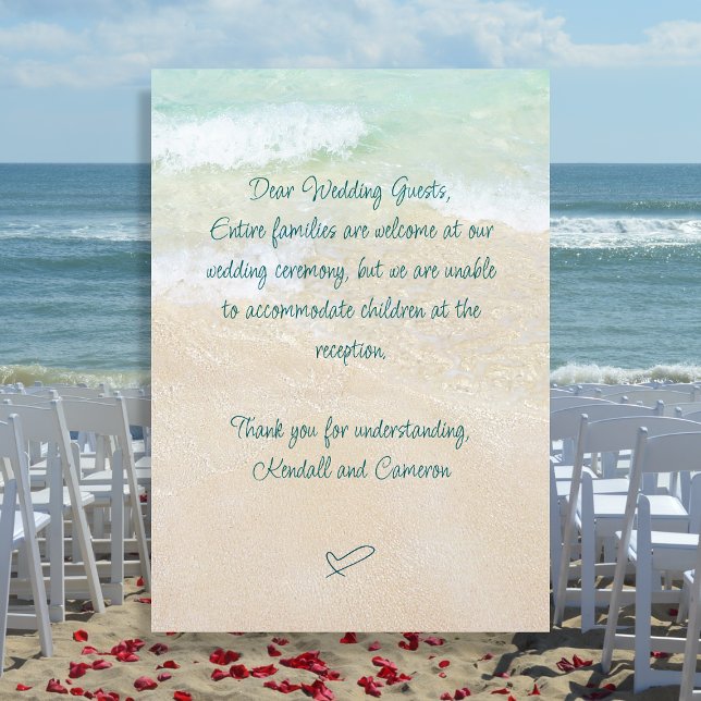 No Kids Message Beach Scene Enclosure Cards (Creator Uploaded)