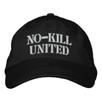 NO-KILL UNITED : HAT-WHT EMBROIDERED HAT