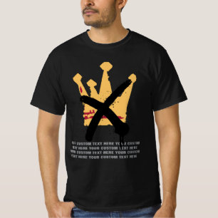 No King Anti Monarchy Custom Protest GRAY (large) T-Shirt