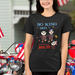 No King Days Since 1776 Patriotic Eagles Tri-Blend Shirt