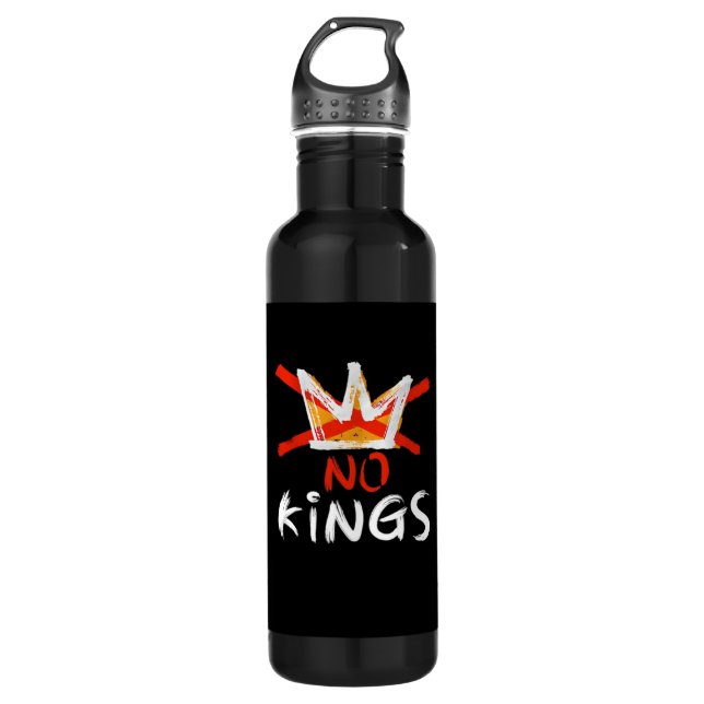 No King Funny Quote Retro Creative Style 710 Ml Water Bottle (Front)