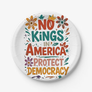 No King In America American Democracy Paper Plate