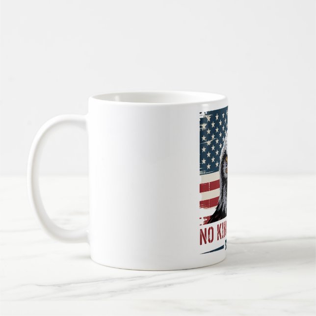 No King in America Eagle Flag Art Coffee Mug (Left)