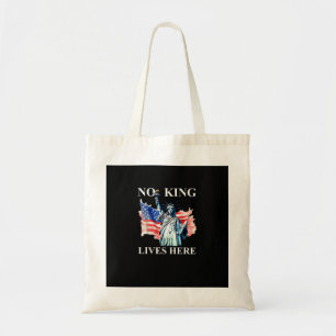 No King Lives in America Freedom Flag Patriotic Tote Bag