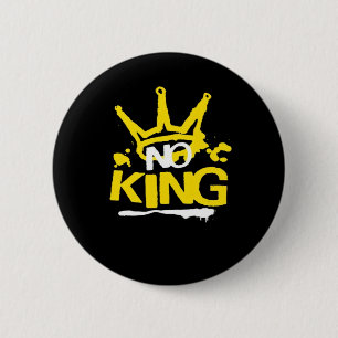 No King Minimal Clean 6 Cm Round Badge